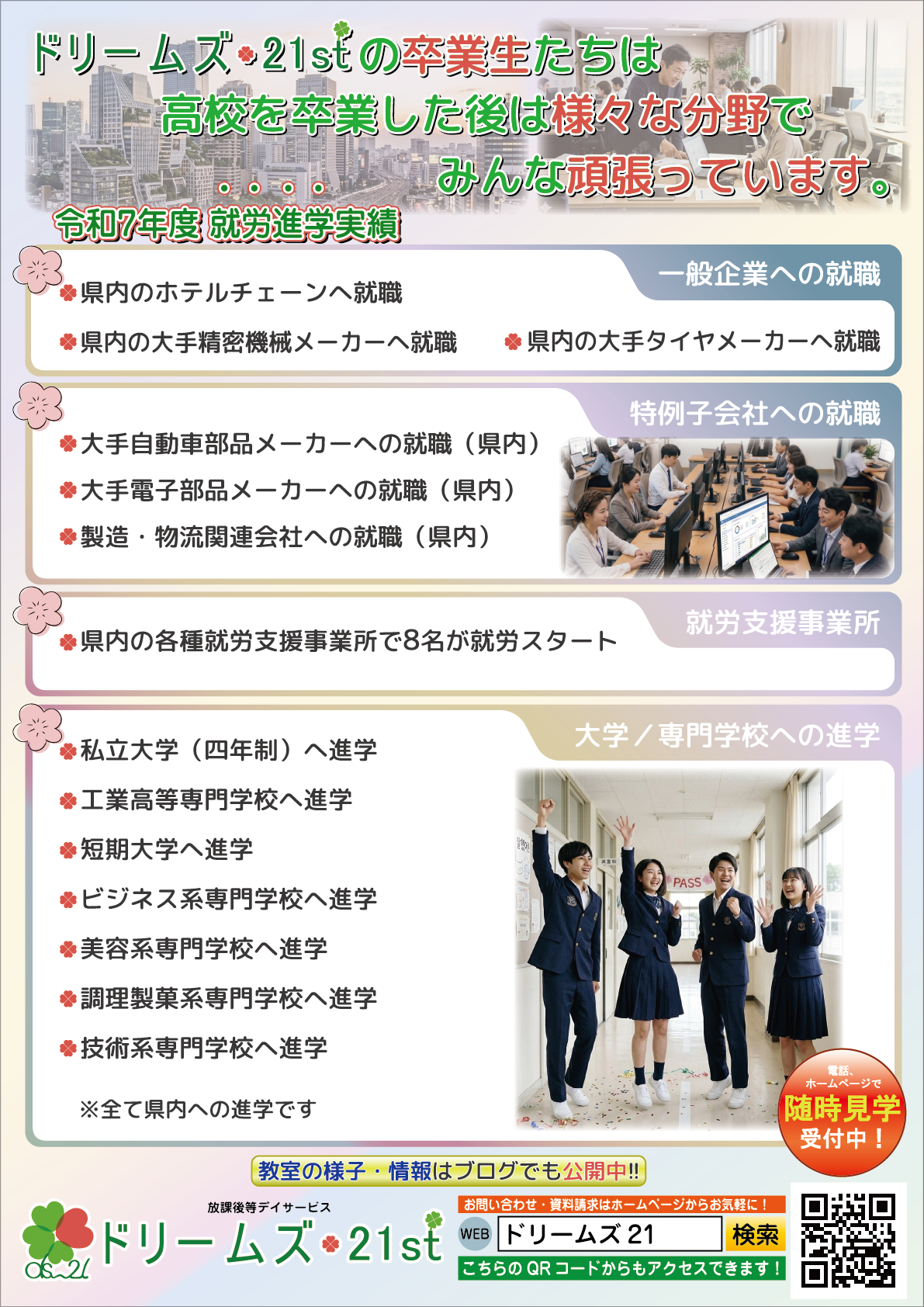 卒業生様々な進路